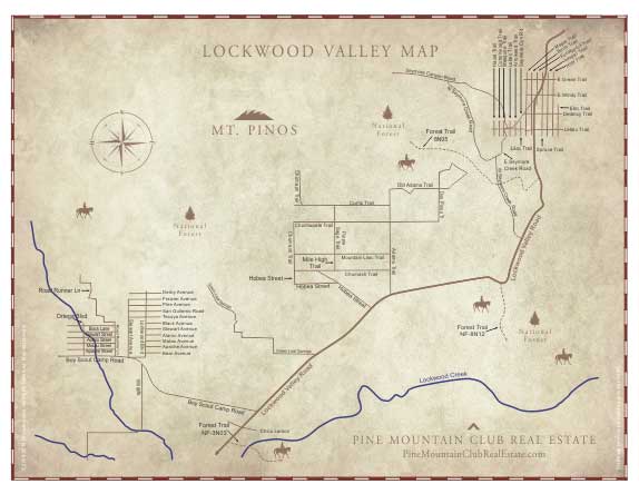 Map of Lockwood Valley